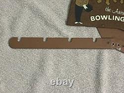 Vintage Hilton Bowling Shirt Double Sided Advertising Store Sign Display Rack