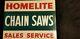 Vintage Homelite Chainsaw, Sign, Collectible, Double Sided (nos)