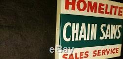 Vintage Homelite Chainsaw, Sign, Collectible, Double Sided (NOS)