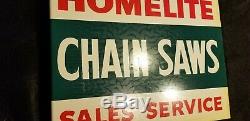 Vintage Homelite Chainsaw, Sign, Collectible, Double Sided (NOS)