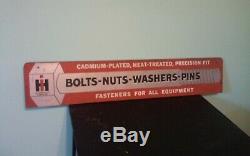 Vintage IH International Harvester Bolts-Nuts-Washers-Pins Double Sided Sign