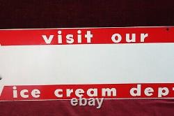 Vintage Ice Cream Advertising Sign Double Sided Enamel Take Some Home 1950's