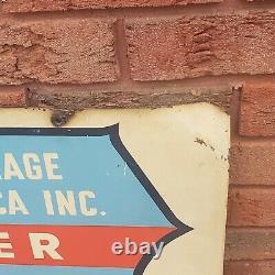 Vintage Independent Garage Owners Of America Inc Double Sided Sign Original