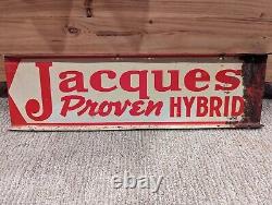 Vintage Jacques Proven Hybrid Double Sided Sign Advertising