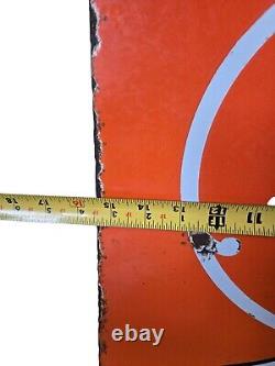 Vintage Japanese Japan Porcelain Double Sided Sign Mazda Light bulb 24 x 15