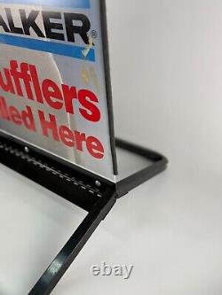 Vintage John Madden Walker Mufflers Installed Here Stand Up Sign Double Sided