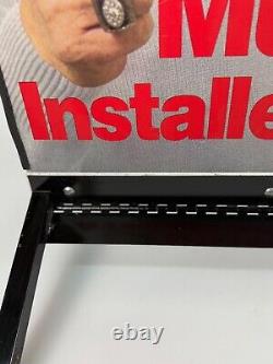 Vintage John Madden Walker Mufflers Installed Here Stand Up Sign Double Sided
