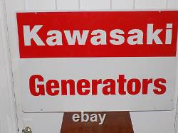Vintage Kawasaki Generators Double Sided Metal Sign