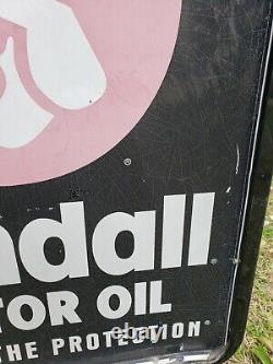 Vintage Kendall Motor Oil Sign Double Sided + Floor Stand Sidewalk Sign
