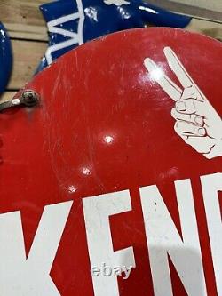 Vintage Kendall Motor Oils Metal Double Sided Sign 24