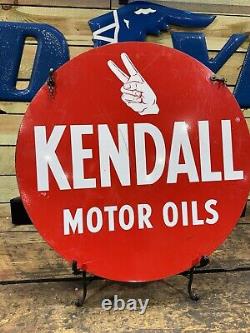 Vintage Kendall Motor Oils Metal Double Sided Sign 24