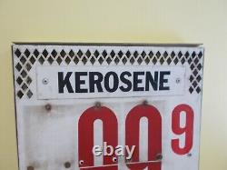 Vintage Kerosene Gas Station Sign Double Sided Price Numbers Original