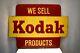 Vintage Kodak Sign Board Porcelain Enamel Double Sided Camera Film Advertising