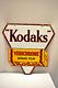 Vintage Kodak Verichrome Double Sided Porcelain Enamel Advertising Sign 17x17