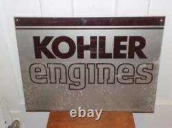 Vintage Kohler Engines Double Sided Heavy Metal Sign