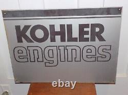 Vintage Kohler Engines Double Sided Heavy Metal Sign