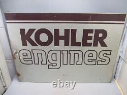 Vintage Kohler Engines Double Sided Heavy Metal Sign with Flange