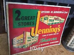 Vintage La-Z-Boy Original Store Advertising Tin Sign Double Sided 1940's