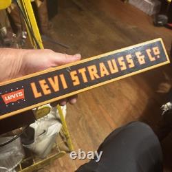 Vintage Levi Strauss & Co. Stand Topper Sign 151/2W3H Double Sided