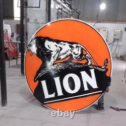 Vintage Lion Advertisment Enamel Porcelain sign 60 inch Double Sided