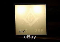 Vintage Masonic Lodge Freemason Double-Sided Lighted Sign Mason Advertising lamp