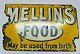 Vintage Mellin's Food Porcelain Enamel Sign Board Double Sided Flange Advertis