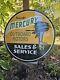 Vintage Mercury Outboard Motors Double-sided Porcelain Dealer Sign 30