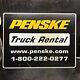 Vintage Metal Penske Truck Rental Sign Double Sided 40 In X 30 In Advertising