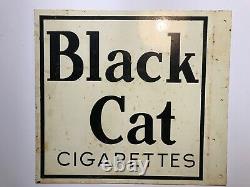 Vintage Metal Sign Black Cat Cigarettes (Double sided). 3