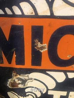 Vintage Michelin tires? Double sided flange? Porcelain sign Display 22x19