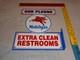 Vintage Mobil Mobilgas Clean Restrooms Pegasus 12 X10 Gasoline Oil Flange Sign