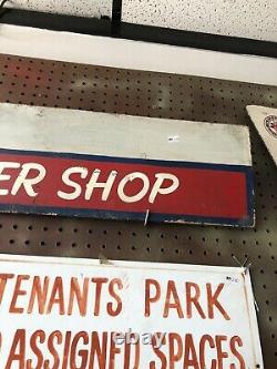 Vintage Model Barber Shop Sign 42x8 wood Double Sided From Ypsilanti Mi