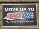 Vintage Move Up To Amsoil Layered Plastic Double Sided Sign
