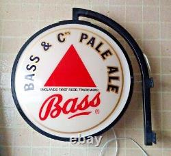 Vintage Nib Bass & Cos Pale Ale Bar Sign Double Sided Light up Pub Sign