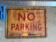 Vintage No Parking Dept Traffic Metal Sign Double Sided 16x10