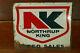 Vintage Northrup King Seed Sales Dealer Double Sided Advertising Metal Sign 22
