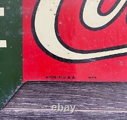 Vintage ORIGINAL 1927 Coca-Cola Arrow Sign Double Sided Soda Pop Gas Station
