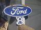 Vintage Old Ford V8 Genuine Parts Double Sided Porcelain Metal Sign Auto Gas Oil