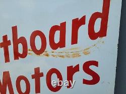 Vintage Oliver Porcelain Sign Large Outboard Boat Motor Double Sided Oil Gas 35