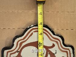 Vintage Optical Shop Glasses Sign Two Piece Rare Porcelain Double Sided