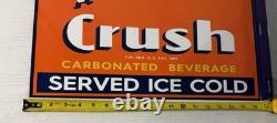 Vintage Orange Crush Soda Flange Sign Double Sided Ask For A Crush Crushy