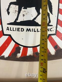 Vintage Original 1949 Wayne Feeds Double Sided Advertising Sign