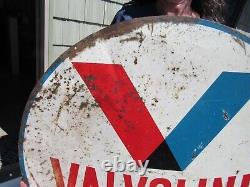 Vintage Original 1967 Valvoline Racing Oil Sign Double Sided Sign As Shown