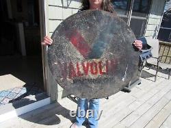 Vintage Original 1967 Valvoline Racing Oil Sign Double Sided Sign As Shown