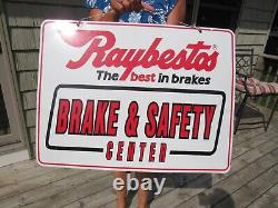 Vintage Original 1994 Raybestos Brake Safety Center Double Sided Sign