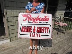 Vintage Original 1994 Raybestos Brake Safety Center Double Sided Sign