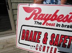 Vintage Original 1994 Raybestos Brake Safety Center Double Sided Sign