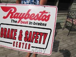 Vintage Original 1994 Raybestos Brake Safety Center Double Sided Sign