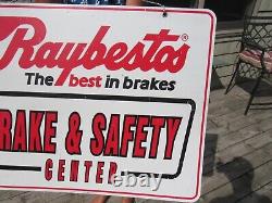 Vintage Original 1994 Raybestos Brake Safety Center Double Sided Sign