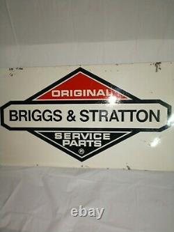Vintage Original Briggs & Stratton Service Parts Dealer Sign Double Sided
